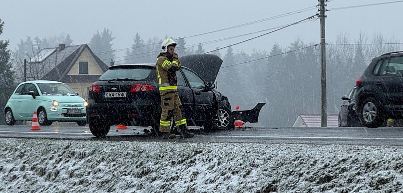 Wypadek na krajowej siódemce w Skawie